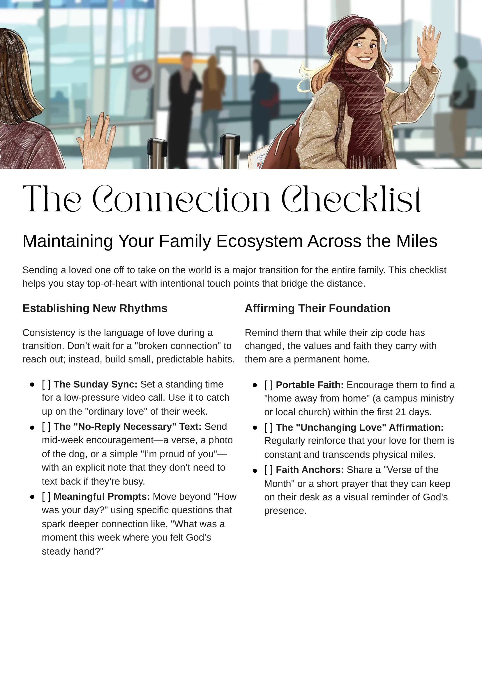 The Connection Checklist cover